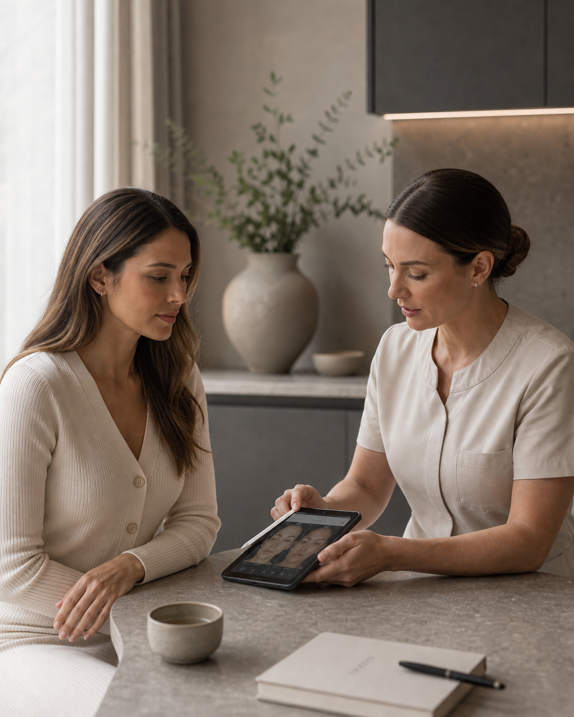 Doctor consultation for a cosmetic treatment plan